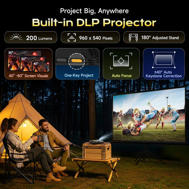 【Ships from US】Ulefone Rugged Tablet Armor Pad 5 Ultra 5G, Portable Projector 200LM ,24200 mAh ,120W Up to 12GB +512GB ,Andro