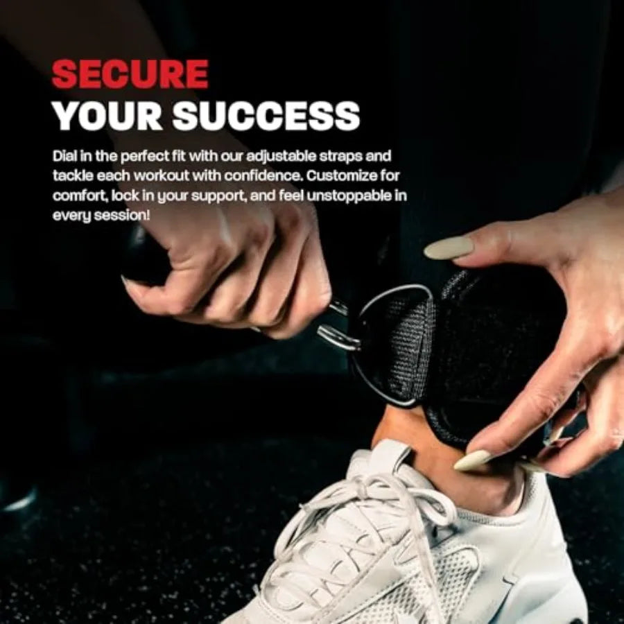 Ankle Straps for Cable Machines for Enhanced Booty, Glute, Leg and Other Lower Body Workouts, Strong and Portable Glute Kickbac