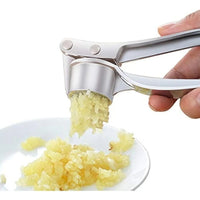Garlic Press Mashed Garlic Crusher Peeler Chopper Garlic Puree Maker Heavy Duty Stainless Zinc Alloy