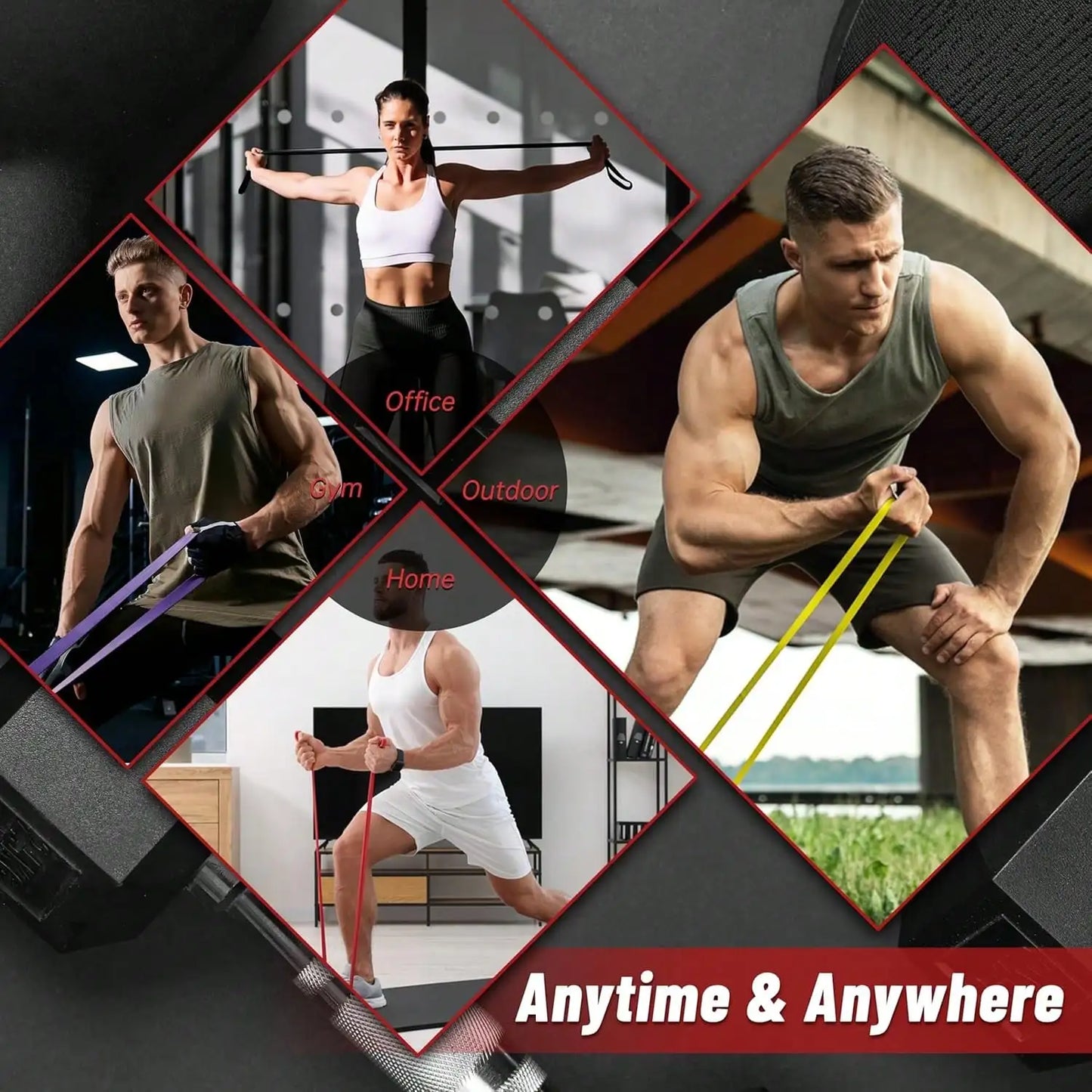 Multifunctional Resistance Bands Set Pull Up Assist Stretch Bands Yoga Fitness Training Bands For Arm Leg Body Workout Exercise