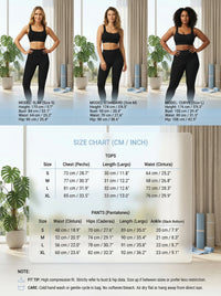 Airila 2-Piece Yoga Set Sports Bra and Leggings Pilates Gym High-Waisted Sports Casual Pants Butt-Lifting Running Shapewear Pants
