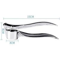 Garlic Press Mashed Garlic Crusher Peeler Chopper Garlic Puree Maker Heavy Duty Stainless Zinc Alloy