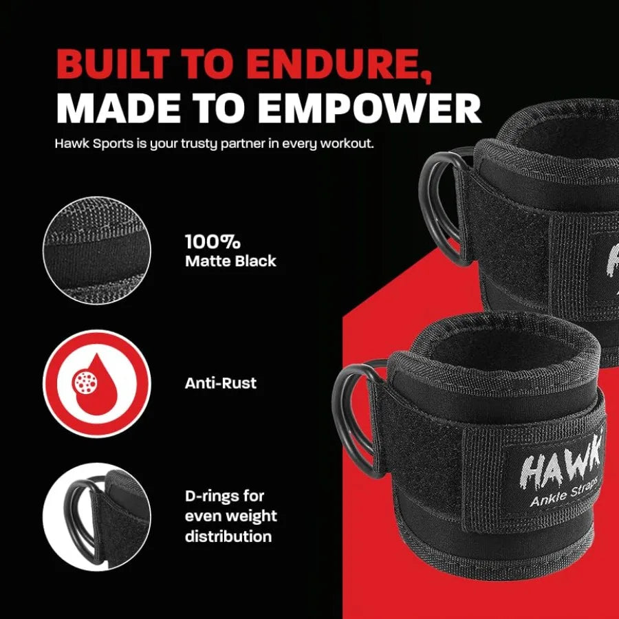 Ankle Straps for Cable Machines for Enhanced Booty, Glute, Leg and Other Lower Body Workouts, Strong and Portable Glute Kickbac