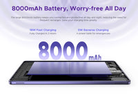 DOOGEE Tab G6+ Tablet Android 15 Gemini Al 11'' Display Dual Speakers 8000mAh Battery 8GB 256GB Support Widevine L1 Smart Pad