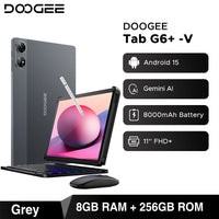 DOOGEE Tab G6+ Tablet Android 15 Gemini Al 11'' Display Dual Speakers 8000mAh Battery 8GB 256GB Support Widevine L1 Smart Pad
