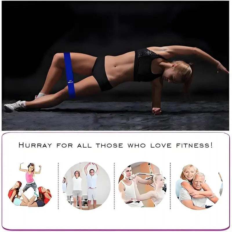 5pcs Resistance Bands Set, Fitness Elastic Loops, Yoga Starter Kit, Glute & Leg Stretch Bands, Pilates Resistance Bands
