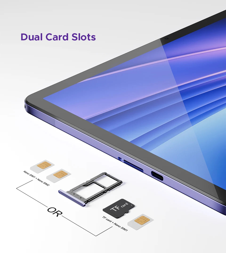 DOOGEE Tab G6+ Tablet Android 15 Gemini Al 11'' Display Dual Speakers 8000mAh Battery 8GB 256GB Support Widevine L1 Smart Pad