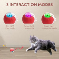 Durable Interactive Cat Toys for Indoor Cats, Smart Automatic Cat Chase Ball Toy, Upgraded Speedy Tail Kitten Toy for Bored Ind