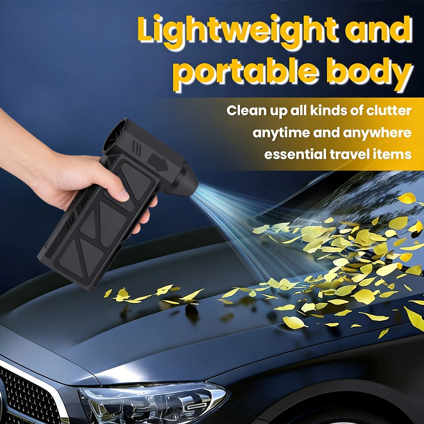 Blower for car cleaning  Compressed Air Duster-130000RPM Super Power Electric Air Duster, 4-Gear Adjustable Mini Blower with Fast Charging, Dust Blower for Computer, Keyboard, House, Outdoor and Car
