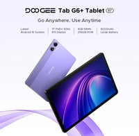 DOOGEE Tab G6+ Tablet Android 15 Gemini Al 11'' Display Dual Speakers 8000mAh Battery 8GB 256GB Support Widevine L1 Smart Pad