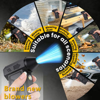 Blower for car cleaning  Compressed Air Duster-130000RPM Super Power Electric Air Duster, 4-Gear Adjustable Mini Blower with Fast Charging, Dust Blower for Computer, Keyboard, House, Outdoor and Car