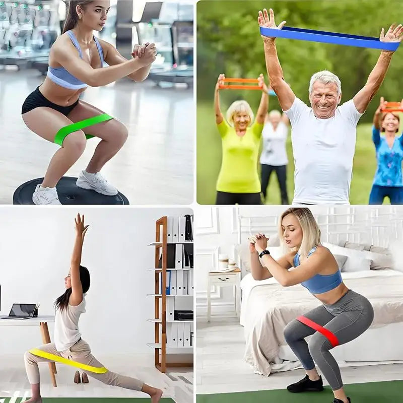 5pcs Resistance Bands Set, Fitness Elastic Loops, Yoga Starter Kit, Glute & Leg Stretch Bands, Pilates Resistance Bands