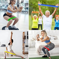 5pcs Resistance Bands Set, Fitness Elastic Loops, Yoga Starter Kit, Glute & Leg Stretch Bands, Pilates Resistance Bands