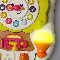 Montessori Busy Board Sensory Toys for Toddlers 1-3 Activity Music & LED Light Up Montessori Toys for 2+ Year OldTravel Toys for 2 Year Old Boys Girls