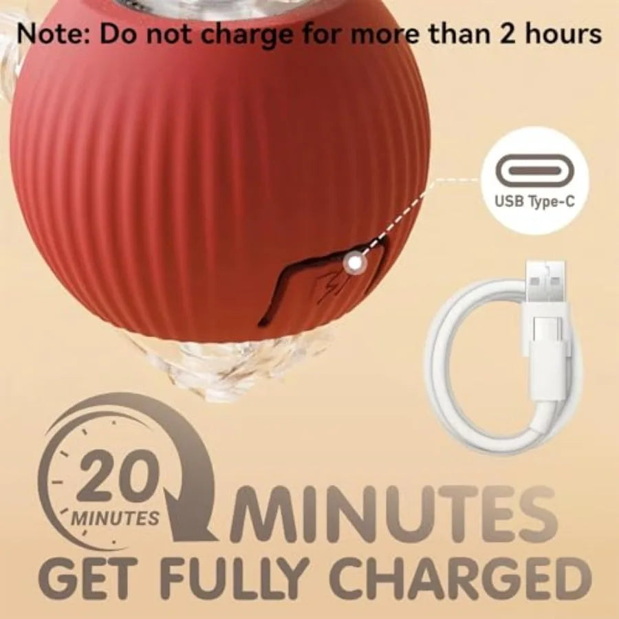 Durable Interactive Cat Toys for Indoor Cats, Smart Automatic Cat Chase Ball Toy, Upgraded Speedy Tail Kitten Toy for Bored Ind