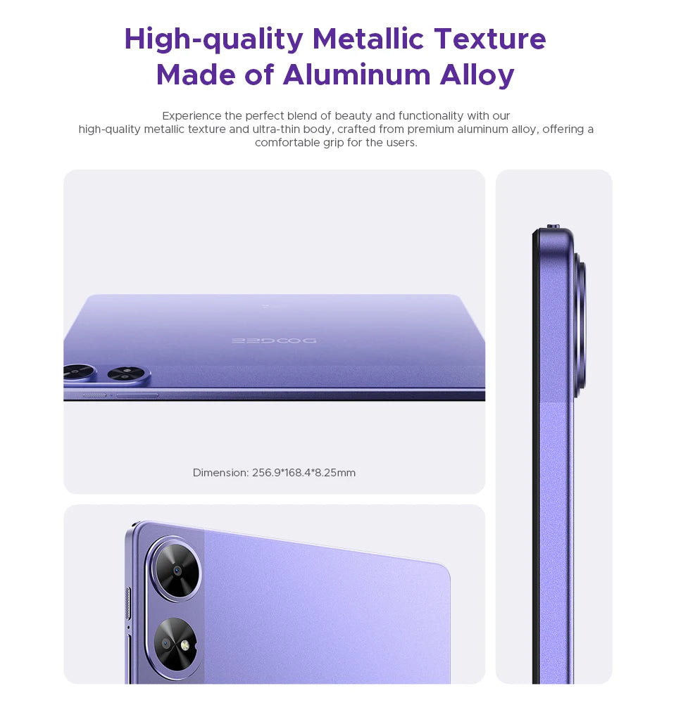 DOOGEE Tab G6+ Tablet Android 15 Gemini Al 11'' Display Dual Speakers 8000mAh Battery 8GB 256GB Support Widevine L1 Smart Pad