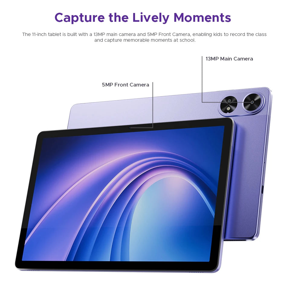 DOOGEE Tab G6+ Tablet Android 15 Gemini Al 11'' Display Dual Speakers 8000mAh Battery 8GB 256GB Support Widevine L1 Smart Pad