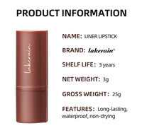 Liner Lipstick 6Colors Matte Black Brown Velvet Lipstick Waterproof Non Sticky Contouring Tint Lipliner Crayon Lip Makeup