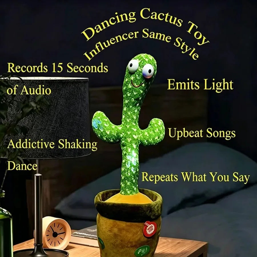 Dancing cactus, cactus can sing, dance, record, learn, glow, glow, twist enchanting cactus toy