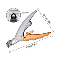 Omnliy LED Pet Nail Clipper for Dogs & Cats, 5X Magnification, Nail Trapper, Sharp Steel Blades, Quick Trimming