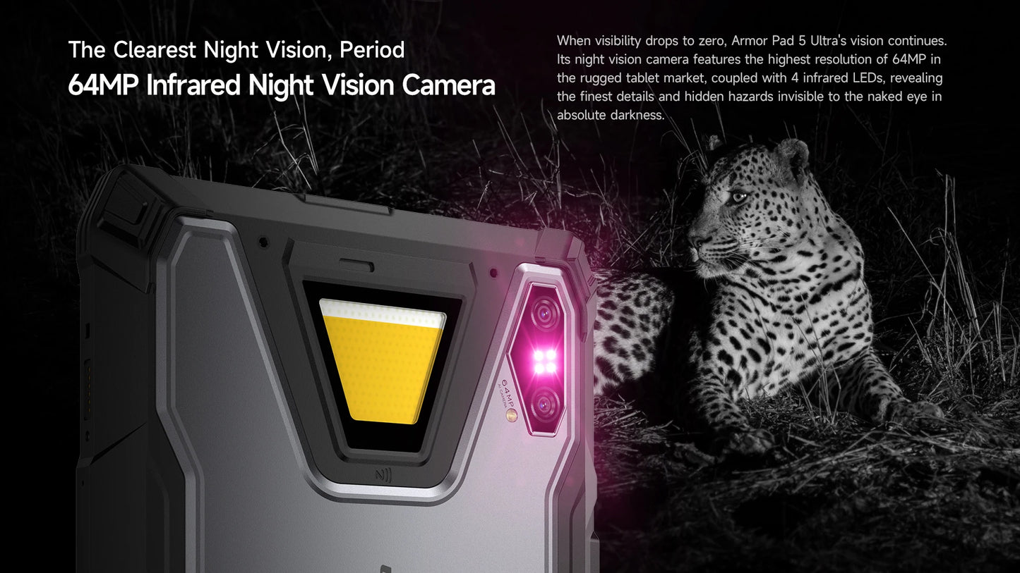 【Ships from US】Ulefone  Rugged Tablet Armor Pad 5 Ultra 5G, Portable Projector 200LM ,24200 mAh ,120W Up to 12GB +512GB ,Andro