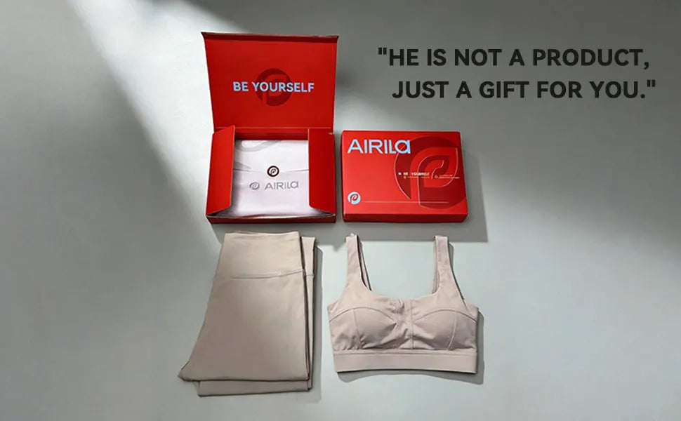 Airila 2-Piece Yoga Set Sports Bra and Leggings Pilates Gym High-Waisted Sports Casual Pants Butt-Lifting Running Shapewear Pants
