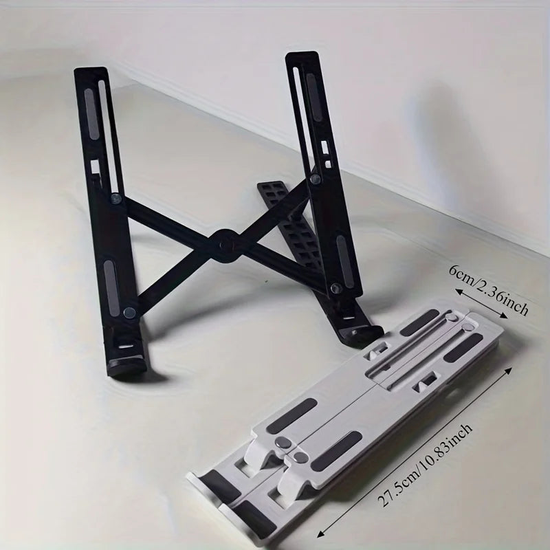 Laptop Stand - Foldable and Adjustable, 10 Height Setting, High Quality Compact Base, Office Desk, Etc