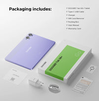 DOOGEE Tab G6+ Tablet Android 15 Gemini Al 11'' Display Dual Speakers 8000mAh Battery 8GB 256GB Support Widevine L1 Smart Pad
