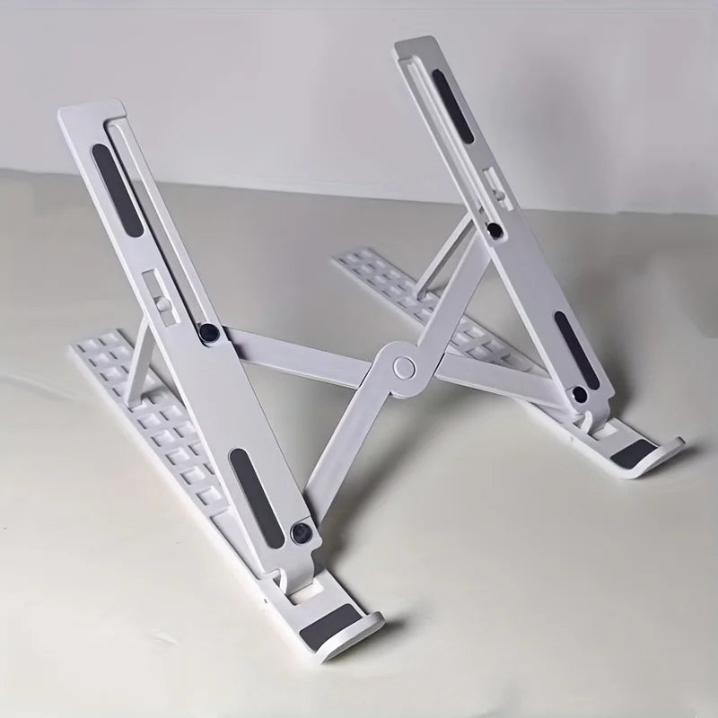 Laptop Stand - Foldable and Adjustable, 10 Height Setting, High Quality Compact Base, Office Desk, Etc