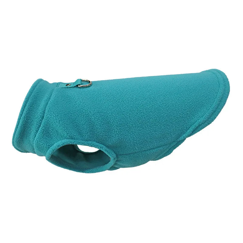 Dog Sweater Cat Fleece Vest Soft Dog Jacket with Leash D-Ring Winter Warm Coat Puppy Clothes for Dogs Cats Chihuahua Apparel