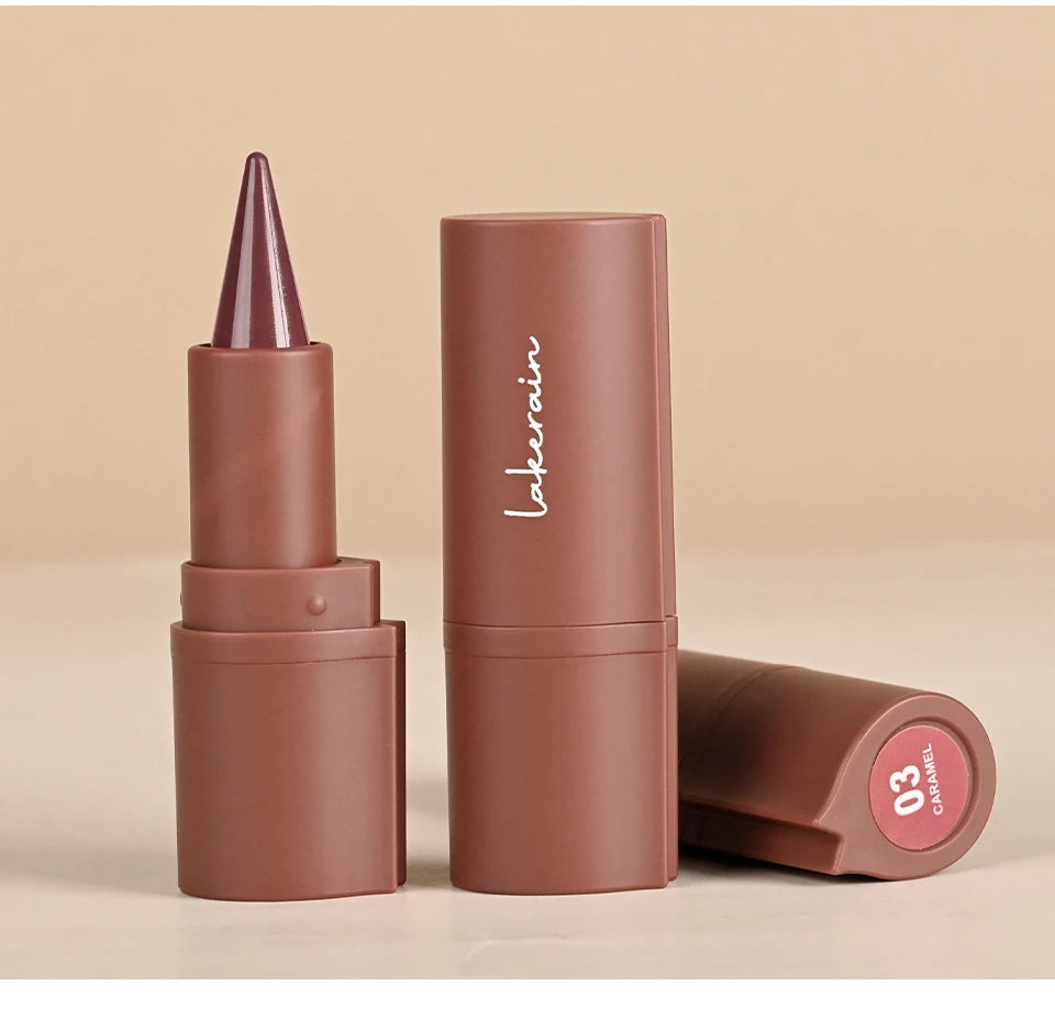 Liner Lipstick 6Colors Matte Black Brown Velvet Lipstick Waterproof Non Sticky Contouring Tint Lipliner Crayon Lip Makeup