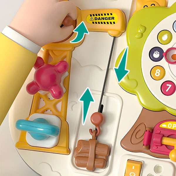 Montessori Busy Board Sensory Toys for Toddlers 1-3 Activity Music & LED Light Up Montessori Toys for 2+ Year OldTravel Toys for 2 Year Old Boys Girls