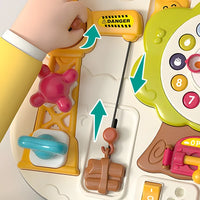 Montessori Busy Board Sensory Toys for Toddlers 1-3 Activity Music & LED Light Up Montessori Toys for 2+ Year OldTravel Toys for 2 Year Old Boys Girls