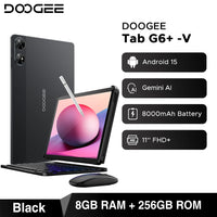 DOOGEE Tab G6+ Tablet Android 15 Gemini Al 11'' Display Dual Speakers 8000mAh Battery 8GB 256GB Support Widevine L1 Smart Pad