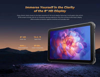 Oukitel RT3 PRO 5150mAh Battery 8"HD Display 13.9mm Ultra-Slim Profile IP68 &IP69K & MIL-STD-810H
