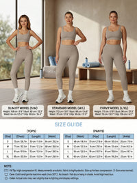 Airila 2-Piece Yoga Set Sports Bra and Leggings Pilates Gym High-Waisted Sports Casual Pants Butt-Lifting Running Shapewear Pants