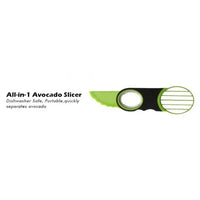 3-in-1 Avocado Slicer - Stainless Steel Pitter, Peeler, and Fruit Scraper with Non-Slip Ergonomic Handle, Dishwasher Safe (Green)