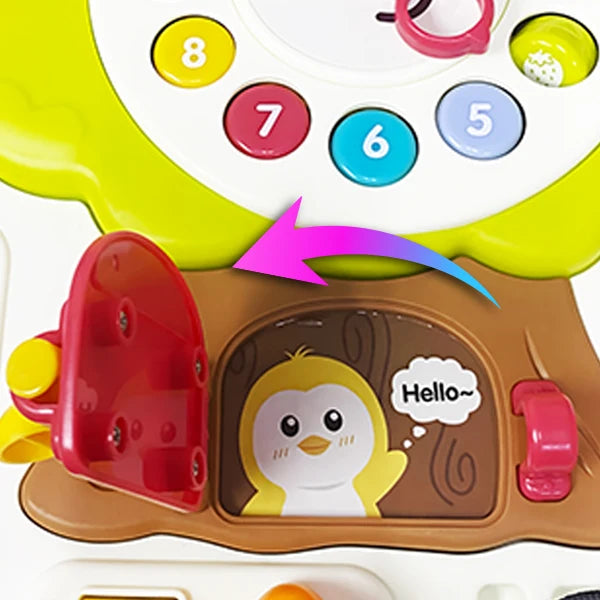 Montessori Busy Board Sensory Toys for Toddlers 1-3 Activity Music & LED Light Up Montessori Toys for 2+ Year OldTravel Toys for 2 Year Old Boys Girls